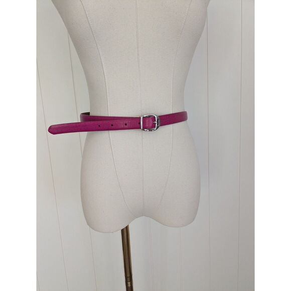 NWT Ralph Lauren Skinny Pink Leather Belt - Small - Picture 1 of 5